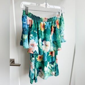 Show Me Your MuMu Bungalow Off the Shoulder Top in Tropical North Shore